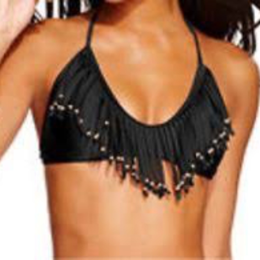 Raisins Fringe Black Bikini Set - Picture 2 of 7